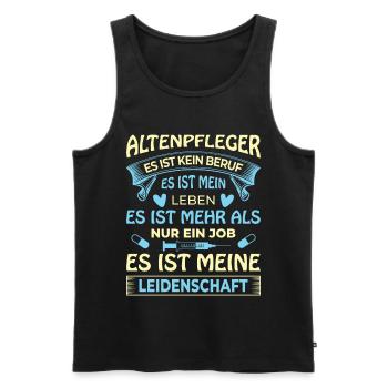 Altenpflegerin Altenpfleger Pfleger Pflegehelfer - Männer Premium Bio Tank Top - Schwarz - Vorne - Michal (187cm)