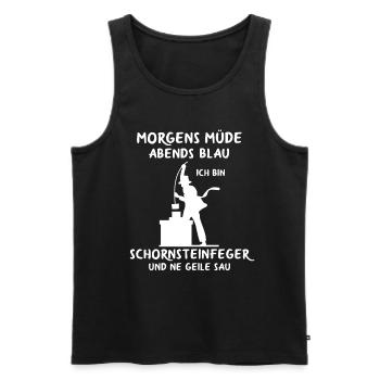 Schornsteinfeger Kaminkehrer Geschenk Essenkehrer - Männer Premium Bio Tank Top - Schwarz - Vorne - AI Model Male 178 light (178cm)