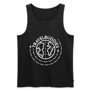 Travel buddies vacances équipe de voyage voyage vol - Débardeur bio Premium Homme - noir - Devant - Michal (187cm)