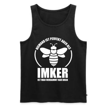 Lustige Imker Geschenke Hobbyimker Imkerei Biene - Männer Premium Bio Tank Top - Schwarz - Vorne - AI Model Male 178 light (178cm)
