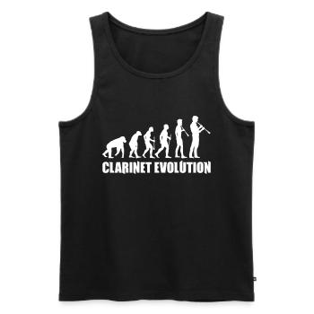 clarinet player evolution klarinetten spieler entw - Männer Premium Bio Tank Top - Schwarz - Vorne - Michal (187cm)