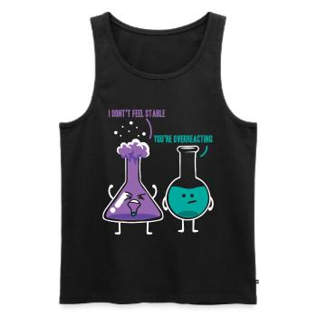 Chimie chimiste Professeur de chimie Sentence Science - Débardeur bio Premium Homme - noir - Devant - Michal (187cm)