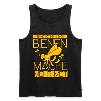 Lustige Imker Geschenke Hobbyimker Imkerei Biene - Männer Premium Bio Tank Top - Schwarz - Vorne - AI Model Male 178 light (178cm)