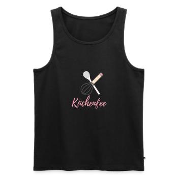 Küchenfee Geschenk für begeisterte Köchin - Männer Premium Bio Tank Top - Schwarz - Vorne - Michal (187cm)