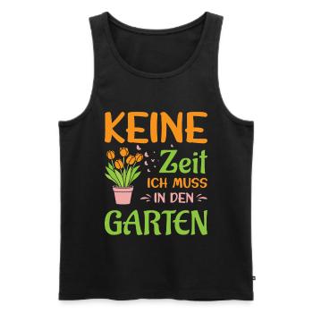 Gärtner Spruch Gärtnerei Hobbygärtner Kleingärtner - Männer Premium Bio Tank Top - Schwarz - Vorne - Michal (187cm)