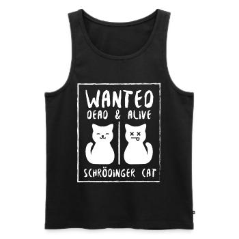 Schrödinger's Cat Nerd Geek Physicist Science - Men's Premium Organic Tank Top - black - Front - AI Model Male 178 light (178cm)