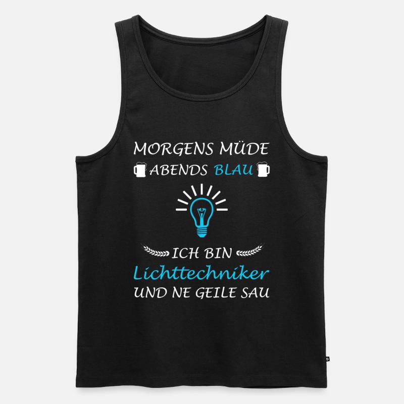 Lichttechniker Lichttechnik Spruch Lichtdesigner - Männer Premium Bio Tank Top - Schwarz