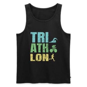 Triathlete Triathlon Athletes Endurance Sports Running - Men's Premium Organic Tank Top - black - Front - AI Model Male 178 light (178cm)