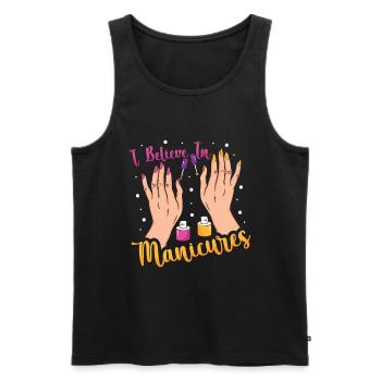 Nageldesigner Nageldesignerin Kosmetik Nagelstudio - Männer Premium Bio Tank Top - Schwarz - Vorne - Michal (187cm)