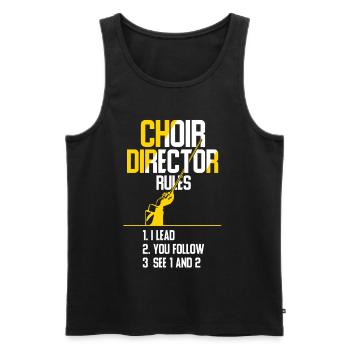 Chorleiter Musiklehrer Spruch Chordirigent - Männer Premium Bio Tank Top - Schwarz - Vorne - AI Model Male 178 light (178cm)