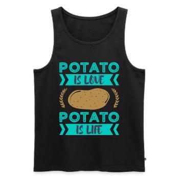 my spirit animal is a potato potato potatoes - Men's Premium Organic Tank Top - black - Front - AI Model Male 178 light (178cm)