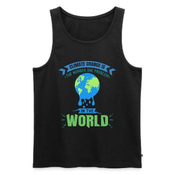 save arctic save arctic climate change climate earth - Men's Premium Organic Tank Top - black - Front - AI Model Male 178 light (178cm)