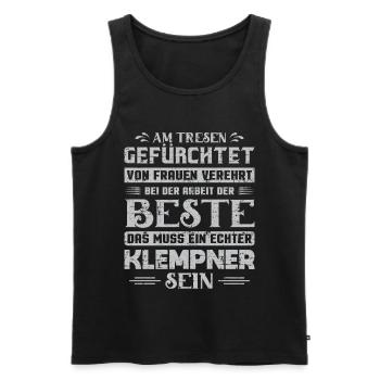 Heizungsbauer Heizungsbau Heizungsinstallateur - Männer Premium Bio Tank Top - Schwarz - Vorne - AI Model Male 178 light (178cm)