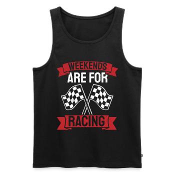 Auto-Rennen Fahrrad-Rennen Racer Geschenk - Männer Premium Bio Tank Top - Schwarz - Vorne - Michal (187cm)