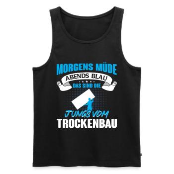 Trockenbau Trockenbauer Trockenbaumonteur Geschenk - Männer Premium Bio Tank Top - Schwarz - Vorne - Michal (187cm)