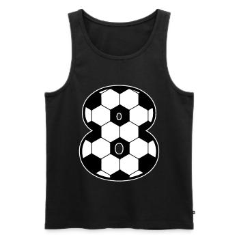 Fußball-Liebhaber Spieler acht 8. Geburtstag Gesch - Männer Premium Bio Tank Top - Schwarz - Vorne - Michal (187cm)