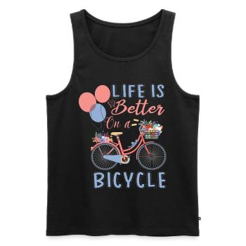 Amour Vélo vélo BMX chaîne vélo vélo vélo vélo eBike - Débardeur bio Premium Homme - noir - Devant - AI Model Male 178 light (178cm)