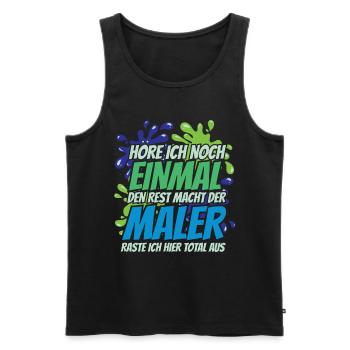 Maler Farbe Malerei Kunst Künstler Geschenk - Männer Premium Bio Tank Top - Schwarz - Vorne - AI Model Male 178 light (178cm)