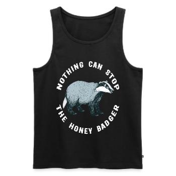 dachse dachshöhle dachsbau honigdachs waldtier - Männer Premium Bio Tank Top - Schwarz - Vorne - Michal (187cm)