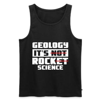 Géologue Géologue Fossiles - Rock Science - Débardeur bio Premium Homme - noir - Devant - Michal (187cm)