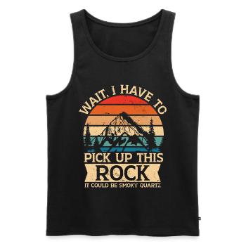 Geologie Geologe Fossilien Smoky Quartz - Männer Premium Bio Tank Top - Schwarz - Vorne - Michal (187cm)