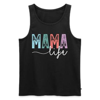 Vie de maman - Débardeur bio Premium Homme - noir - Devant - AI Model Male 178 light (178cm)
