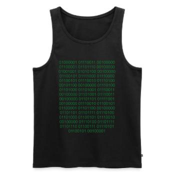Binärcode Informatiker Nerd - Männer Premium Bio Tank Top - Schwarz - Vorne - AI Model Male 178 light (178cm)