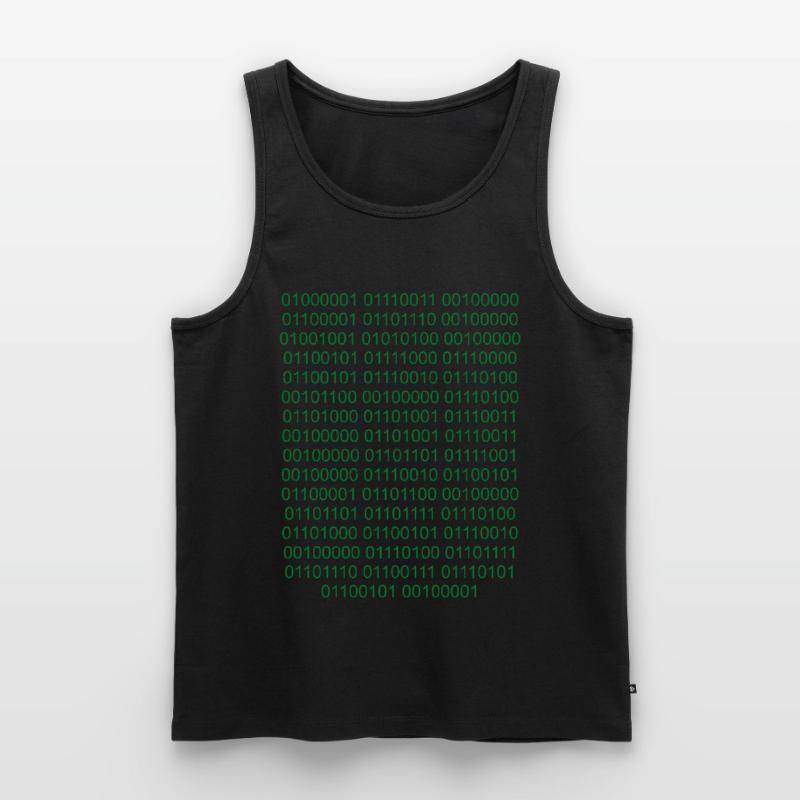 Binary Code Computer Scientist Nerd Men's Premium Organic Tank Top