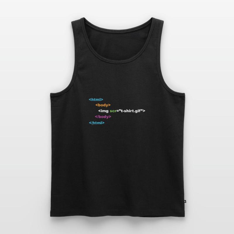 html programmer computer nerd Men's Premium Organic Tank Top