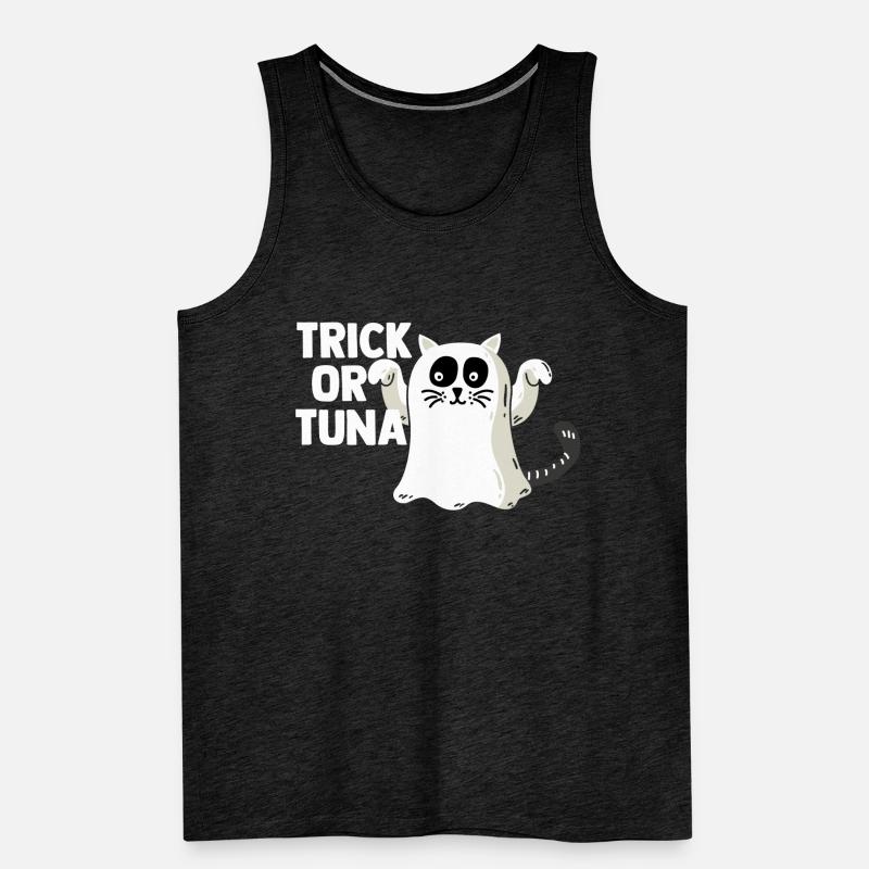 Trick oder Thunfisch Halloween Männer Premium Bio Tank Top