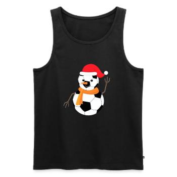 Bonhomme de foot - Débardeur bio Premium Homme - noir - Devant - Michal (187cm)