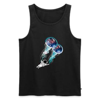Nébuleuse Galaxie Astronaute De l’espace Extra-atmosphérique Méduses - Débardeur bio Premium Homme - noir - Devant - Michal (187cm)