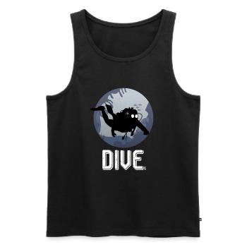 Cool Dive Underwater Graphic Scuba Diving - Männer Premium Bio Tank Top - Schwarz - Vorne - Michal (187cm)