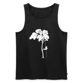 Cadeau de profession d'escalade en rappel d'arbre - Débardeur bio Premium Homme - noir - Devant - Michal (187cm)