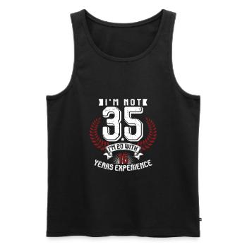 35 th Birthday Celebration Gift I'm Not 35 I'm 20 - Men's Premium Organic Tank Top - black - Front - Michal (187cm)