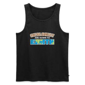Geologist Study Of Earth Chemistry Rocks - Men's Premium Organic Tank Top - black - Front - AI Model Male 178 light (178cm)