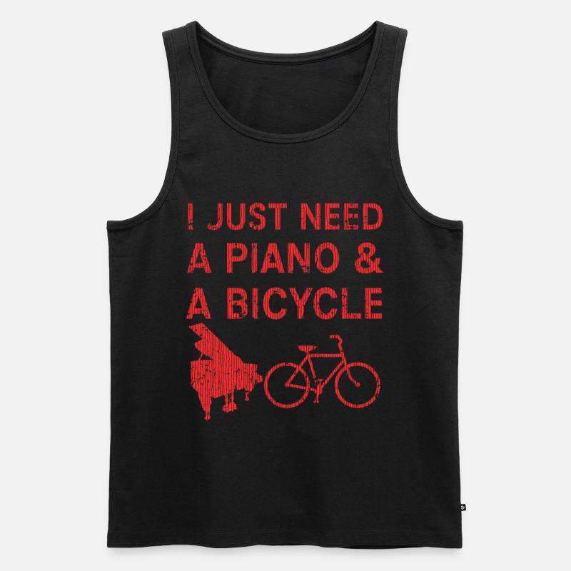 Klavier - Männer Premium Bio Tank Top - Schwarz