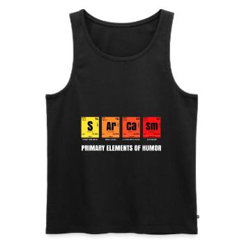 Chemist chemistry joke gift chemistry teacher funny - Men's Premium Organic Tank Top - black - Front - AI Model Male 178 light (178cm)
