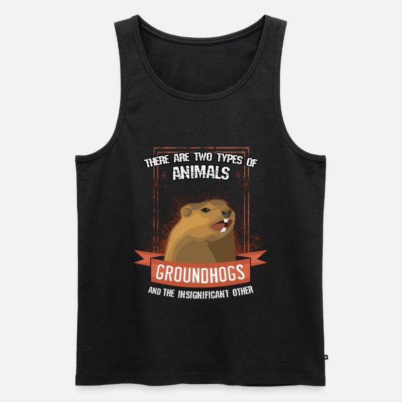 Murmeltiere - Männer Premium Bio Tank Top - Schwarz