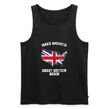 Make America Great Britain Again Drapeau britannique - Débardeur bio Premium Homme - noir - Devant - Michal (187cm)