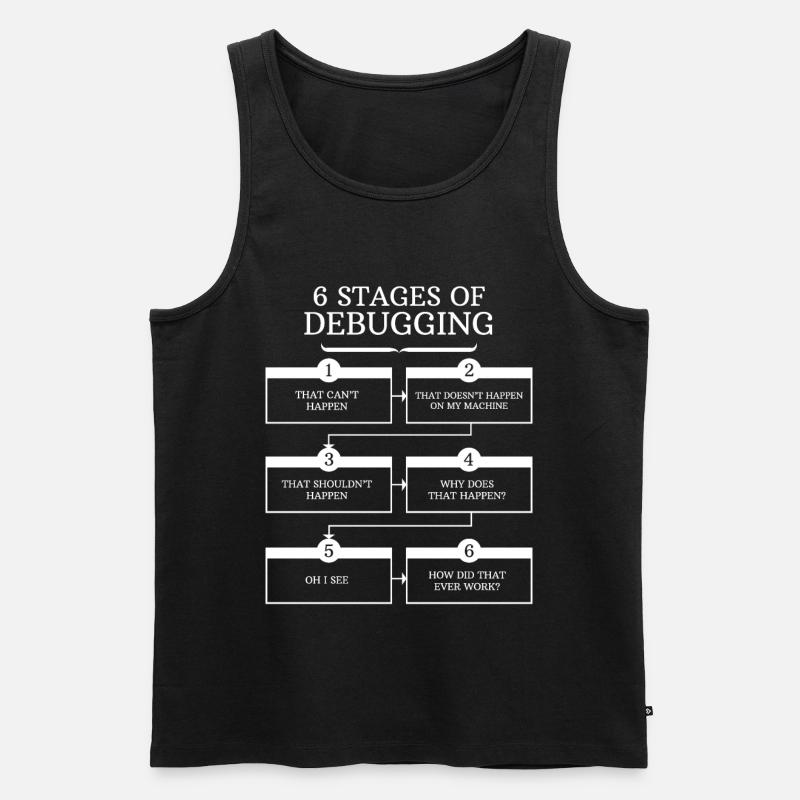Debugging Programmierer Geschenk Programmieren - Männer Premium Bio Tank Top - Schwarz