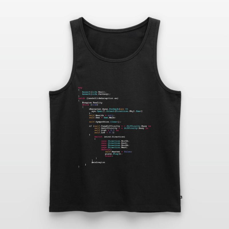 Coding Funny code saying gift programmer Men's Premium Organic Tank Top