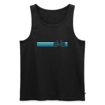 Cycliste, cyclistes, cyclisme, cyclisme, exercice, séance d'entraînement - Débardeur bio Premium Homme - noir - Devant - AI Model Male 178 light (178cm)