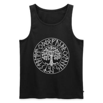 Wikinger - Männer Premium Bio Tank Top - Schwarz - Vorne - Michal (187cm)