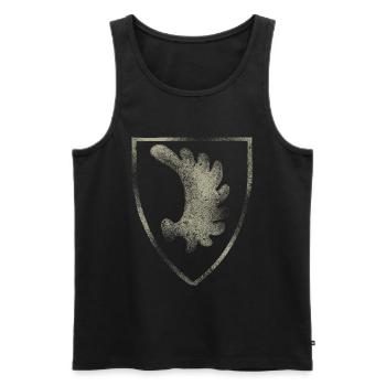 Elchschaufel Ostpreußen Königsberg Geschenk Wappen - Männer Premium Bio Tank Top - Schwarz - Vorne - AI Model Male 178 light (178cm)