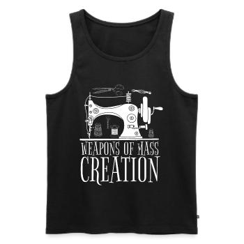 Sewing seamstress Funny saying gift sewing machine - Men's Premium Organic Tank Top - black - Front - Michal (187cm)