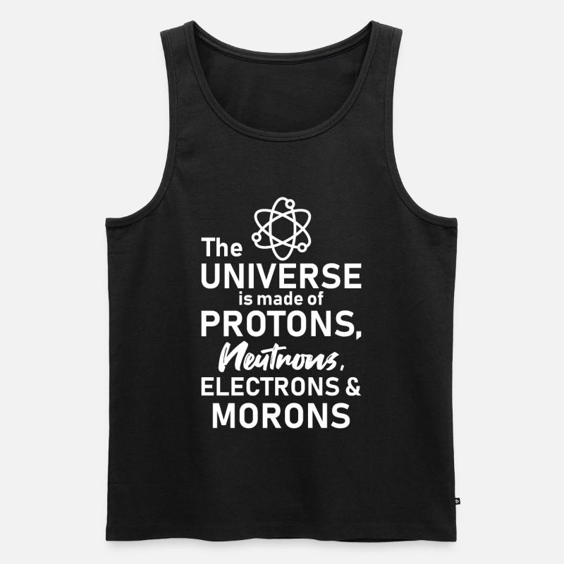 Morons Physics Physicist Quote Gift Funny - Débardeur bio Premium Homme - noir