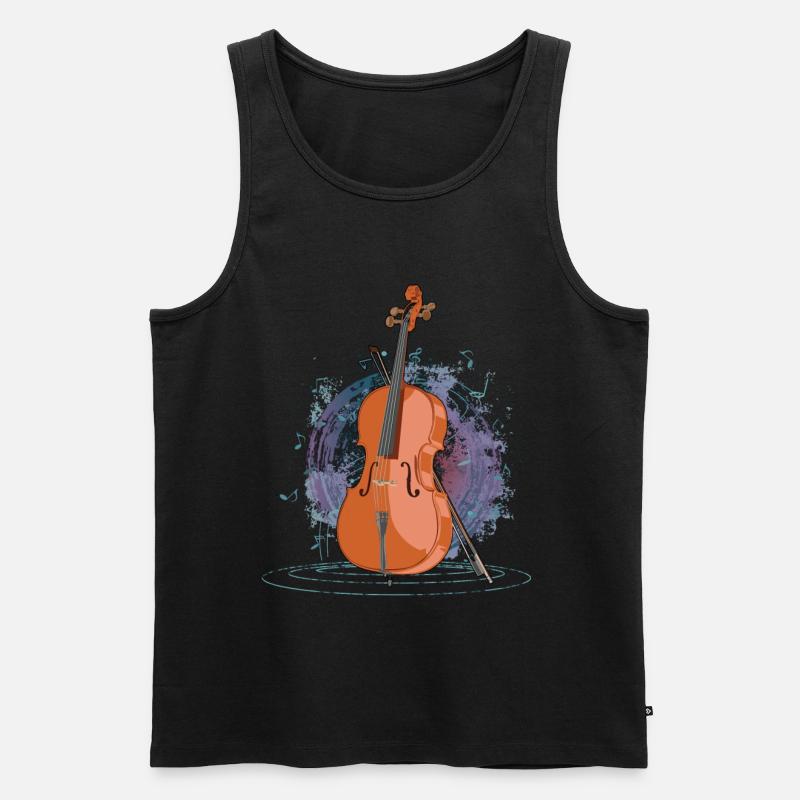 Cello - Männer Premium Bio Tank Top - Schwarz
