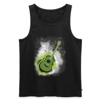 Gitarre - Männer Premium Bio Tank Top - Schwarz - Vorne - Michal (187cm)