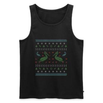 Pelican Christmas bird watching gift - Men's Premium Organic Tank Top - black - Front - Michal (187cm)
